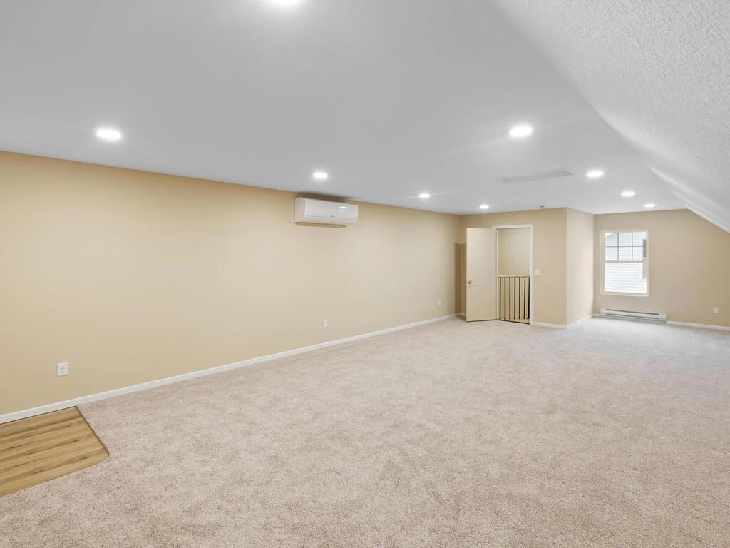 Upper level bonus room perfect for a family theater room.