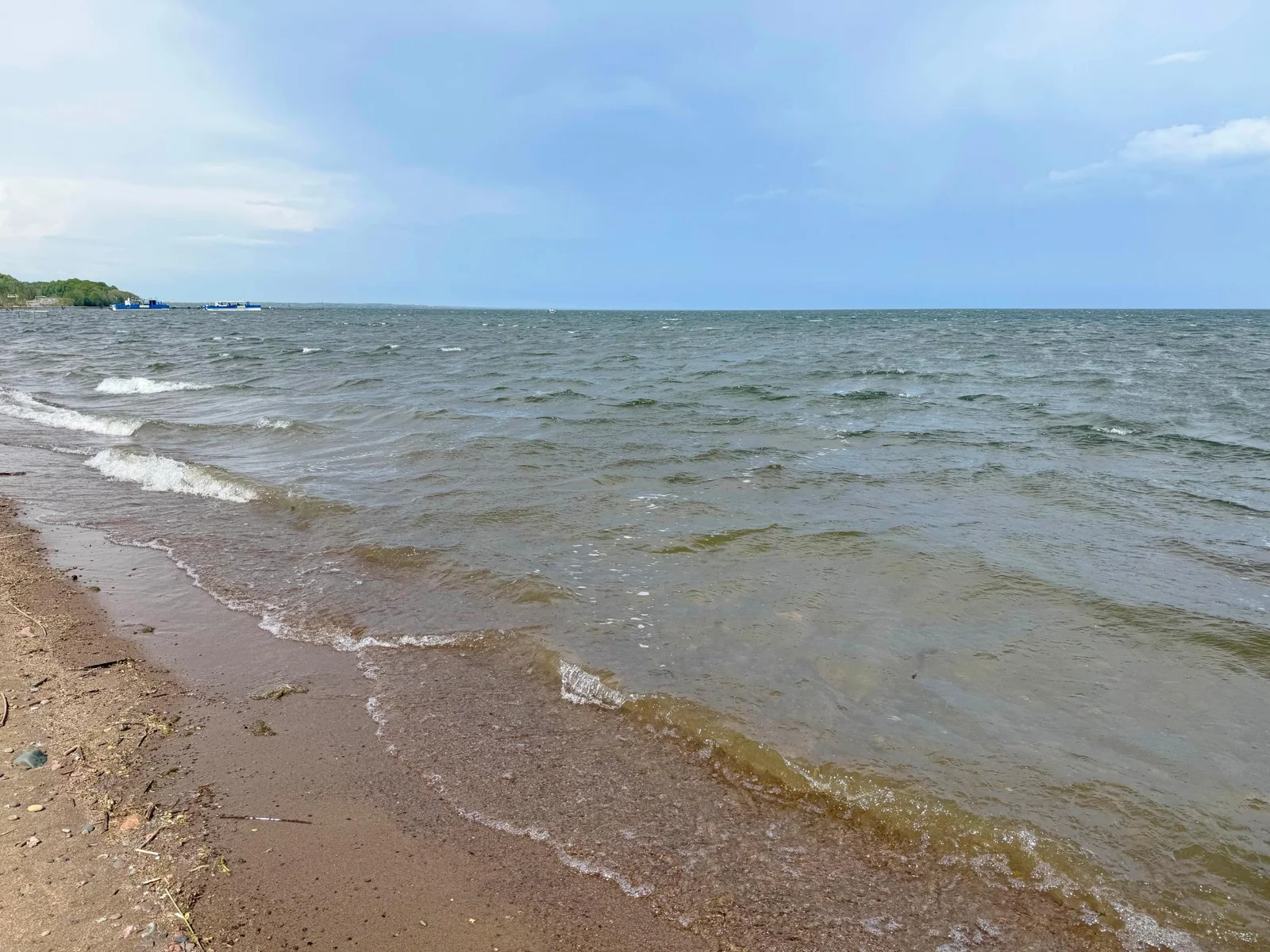 Looking across Mille Lacs from the property's shoreline.