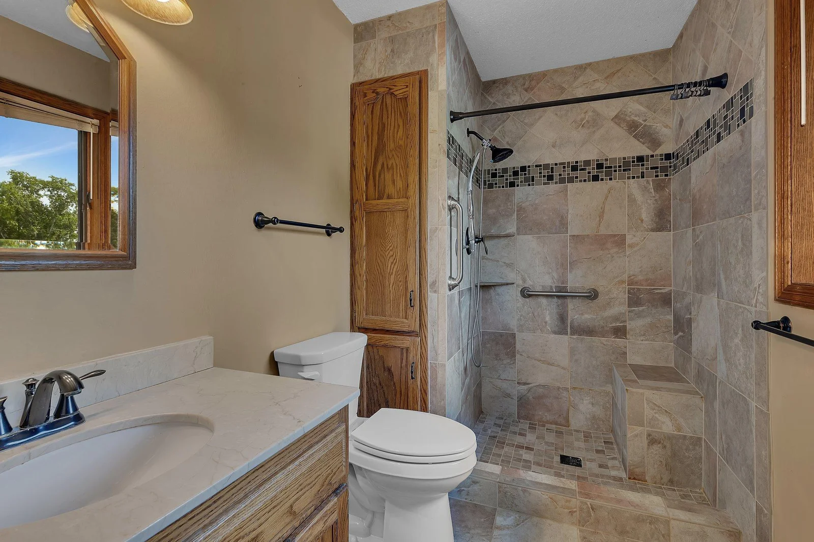 Primary tiled ensuite
