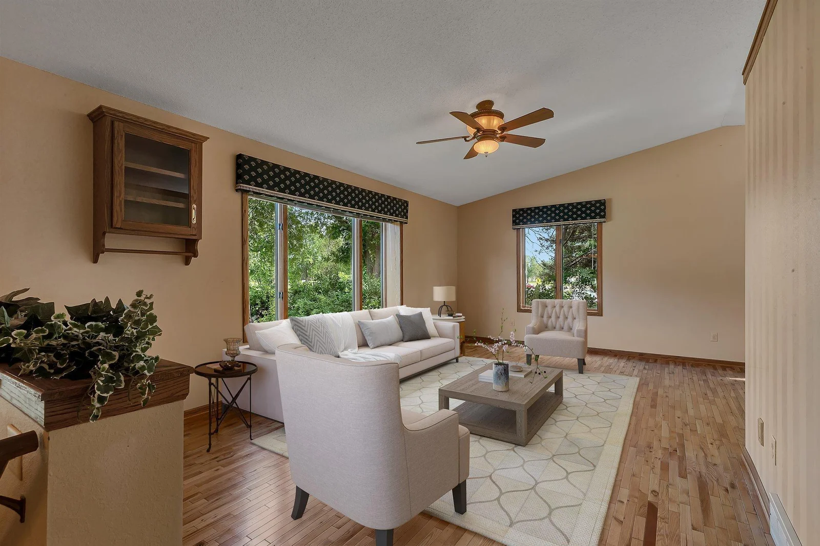Beautiful hardwoods throughout the main level - Virtually staged