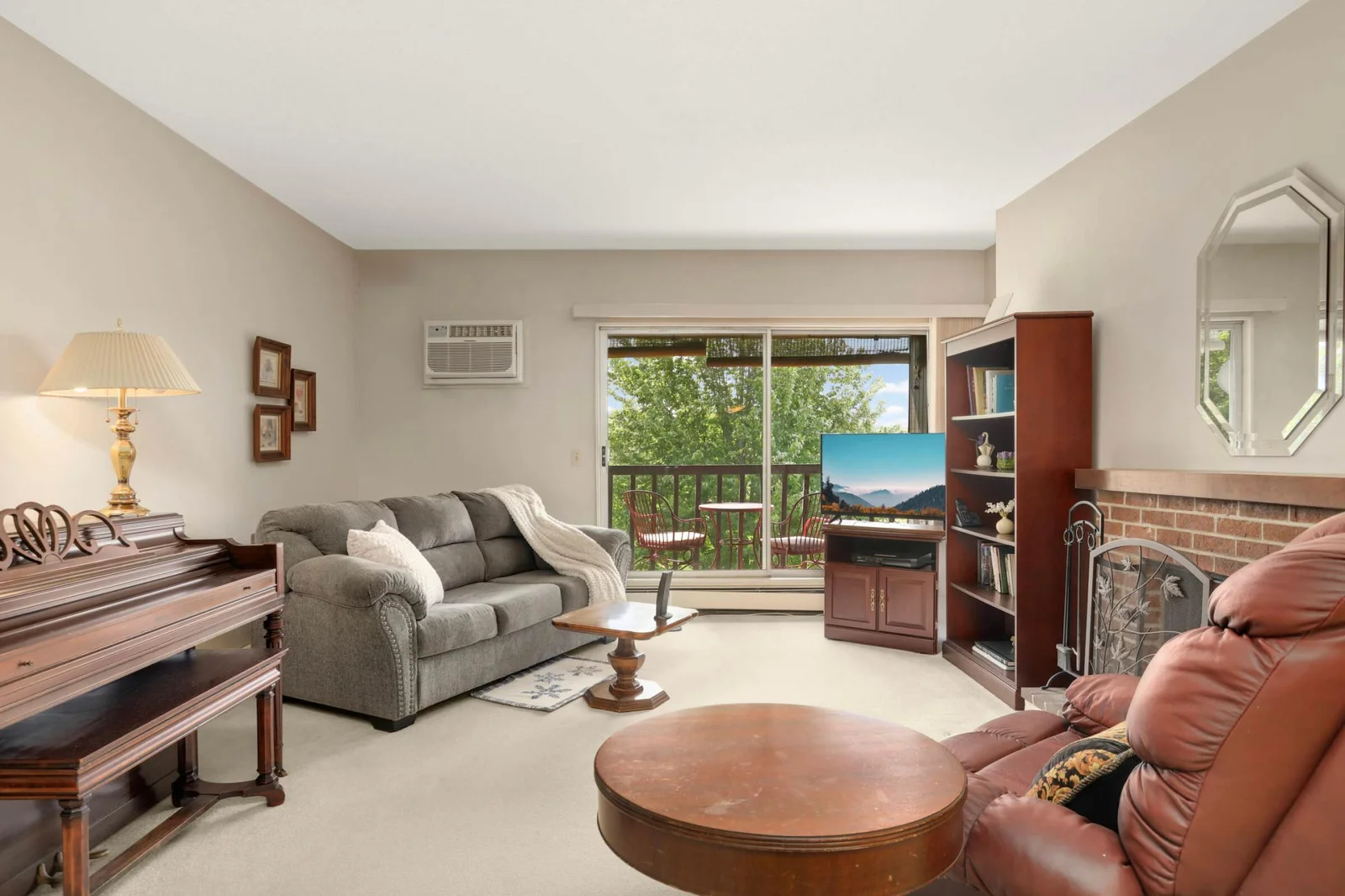 Large sliding doors let in so much light.