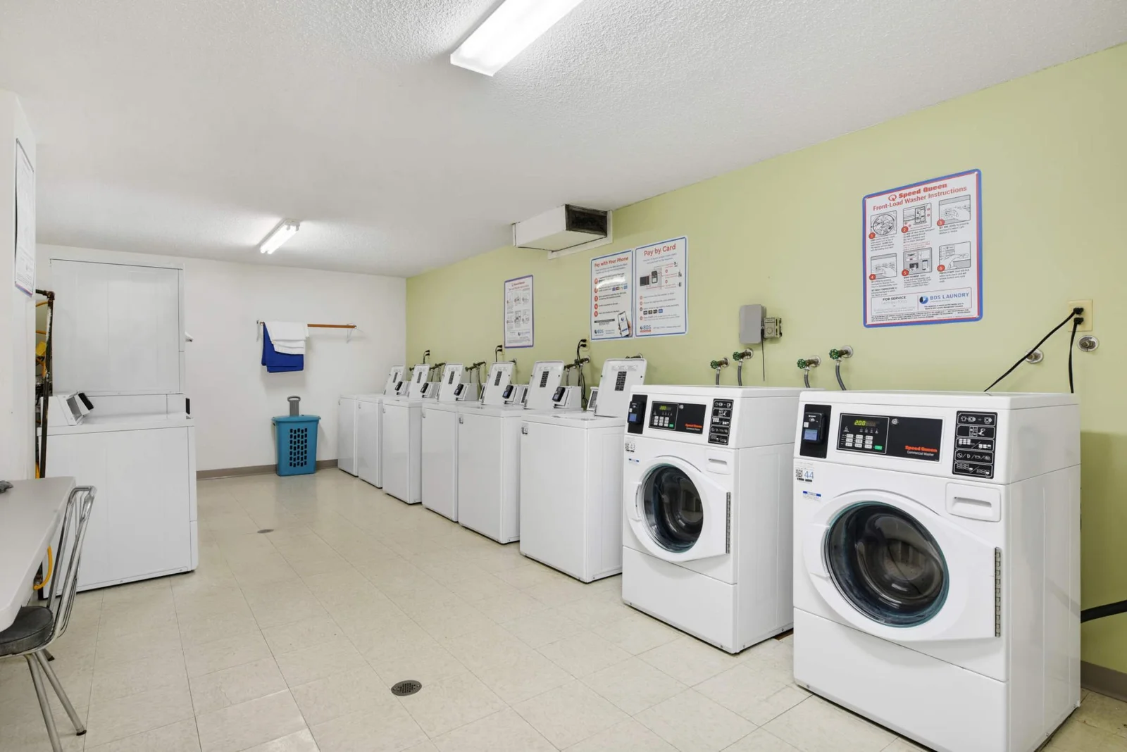 Laundry just down the hall.