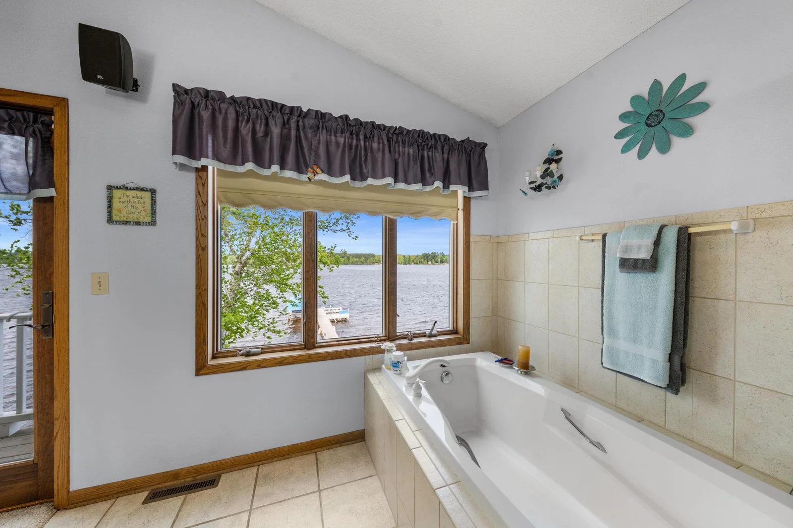 Soaking Tub for Relaxing With a Lake View
