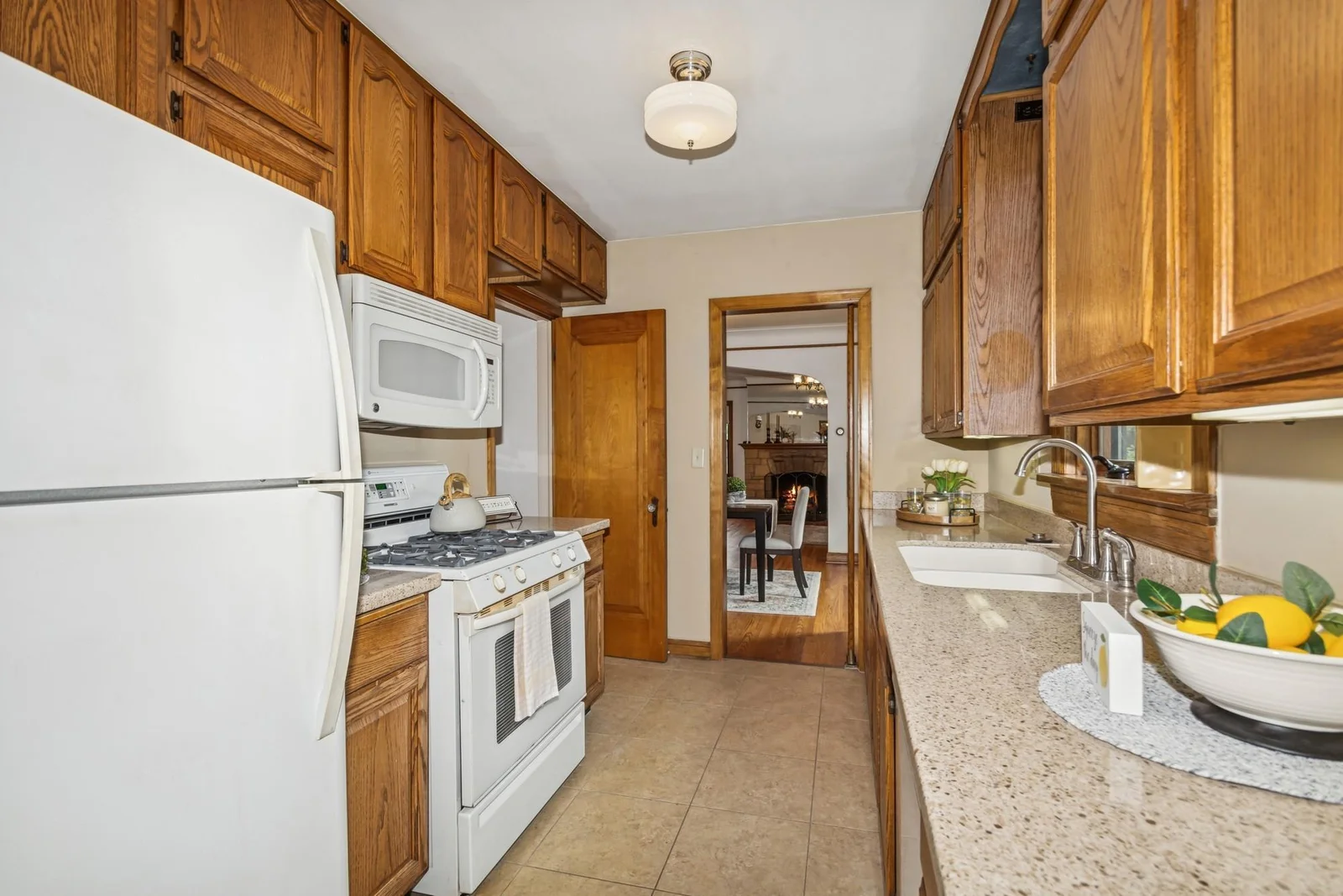 Solid surface countertops and so much cabinet space!