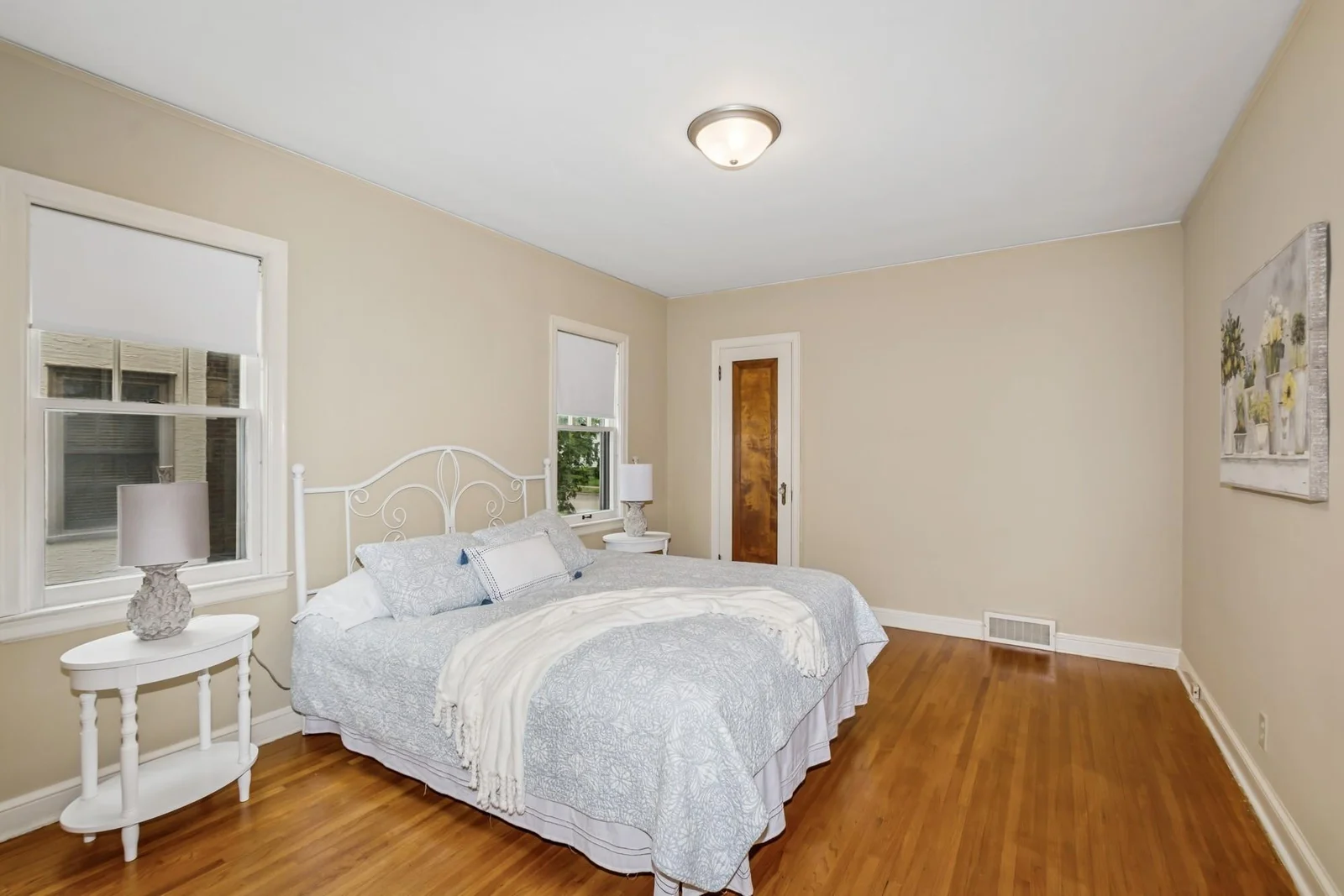 Primary bedroom is so large and has an walk in closet too!