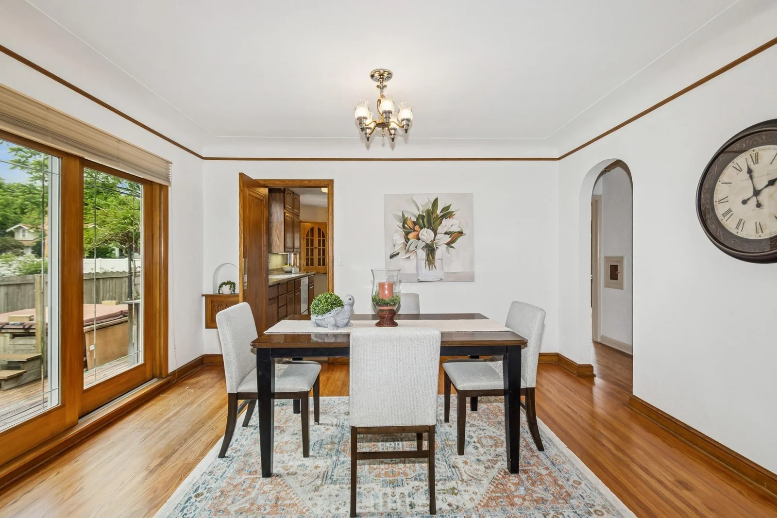 A working butler door can close off the kitchen for privacy during