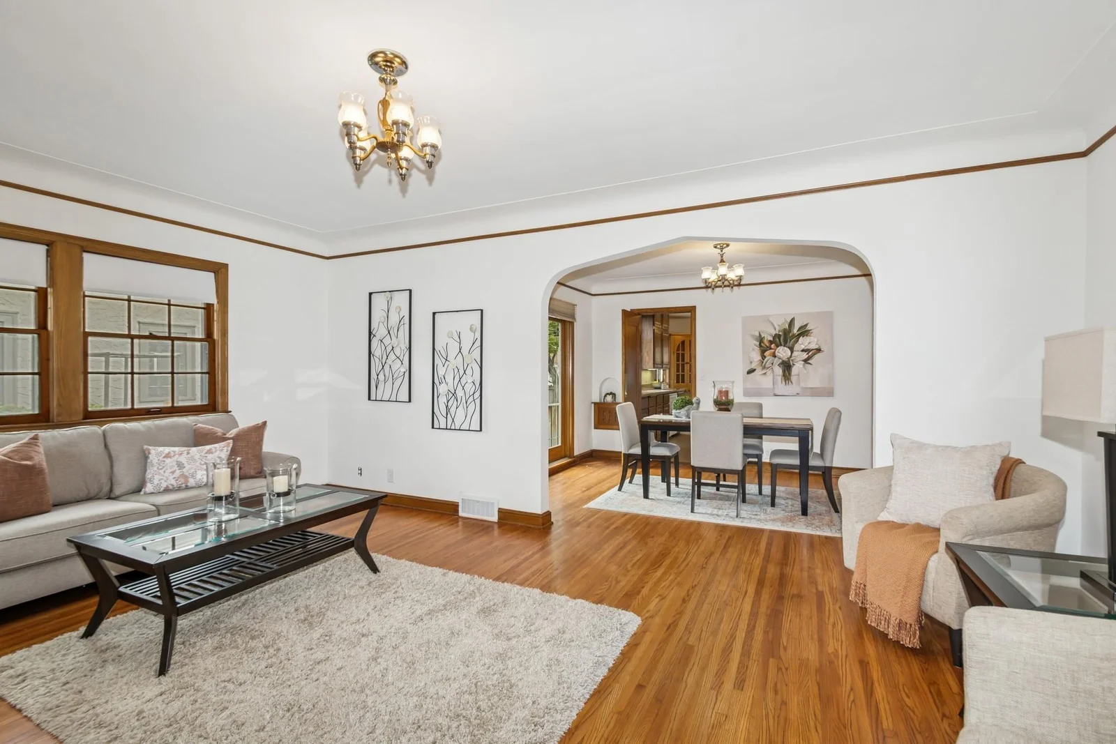 Notice the sizeable rooms