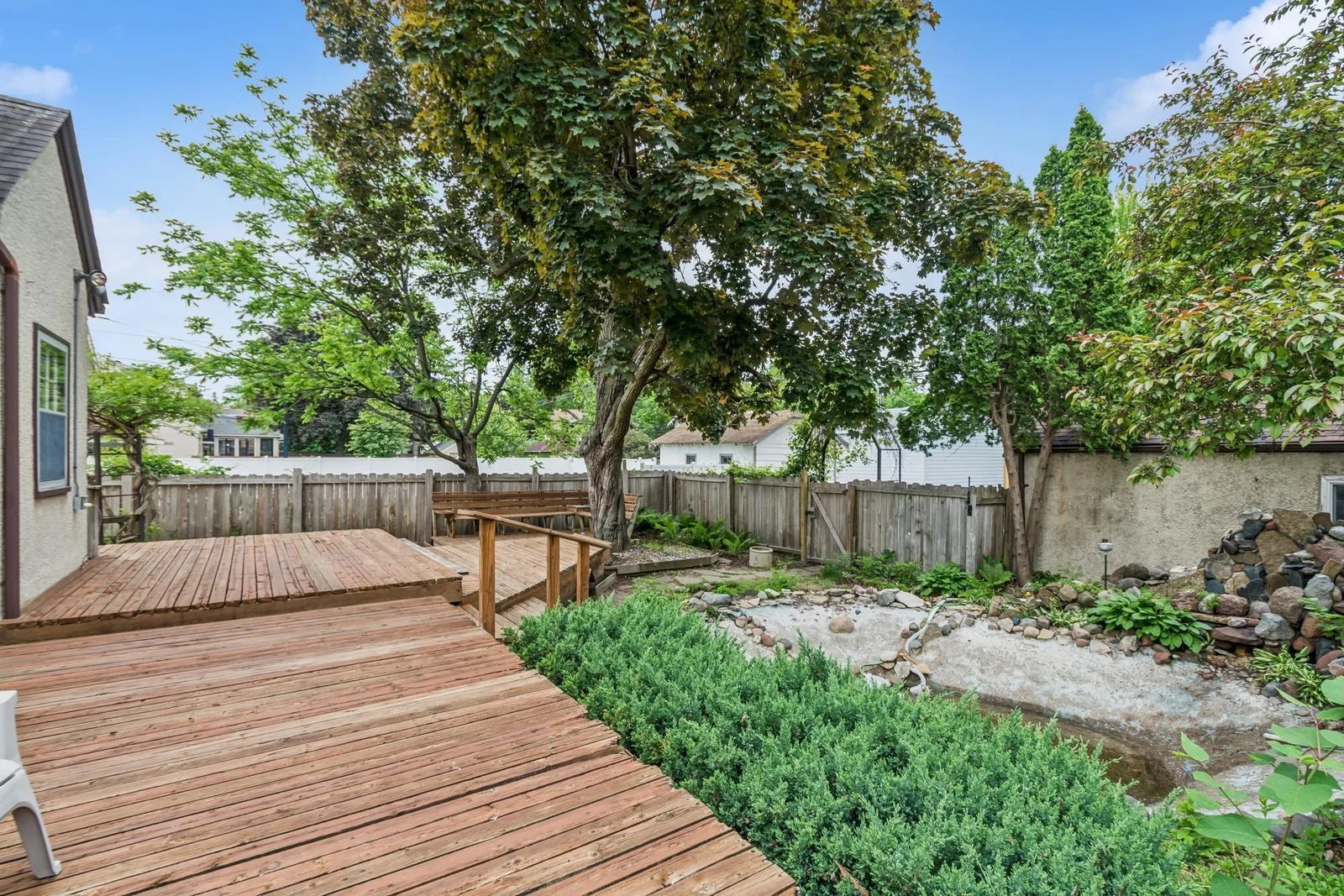 When you sit in this backyard, you almost forget you are in the city.