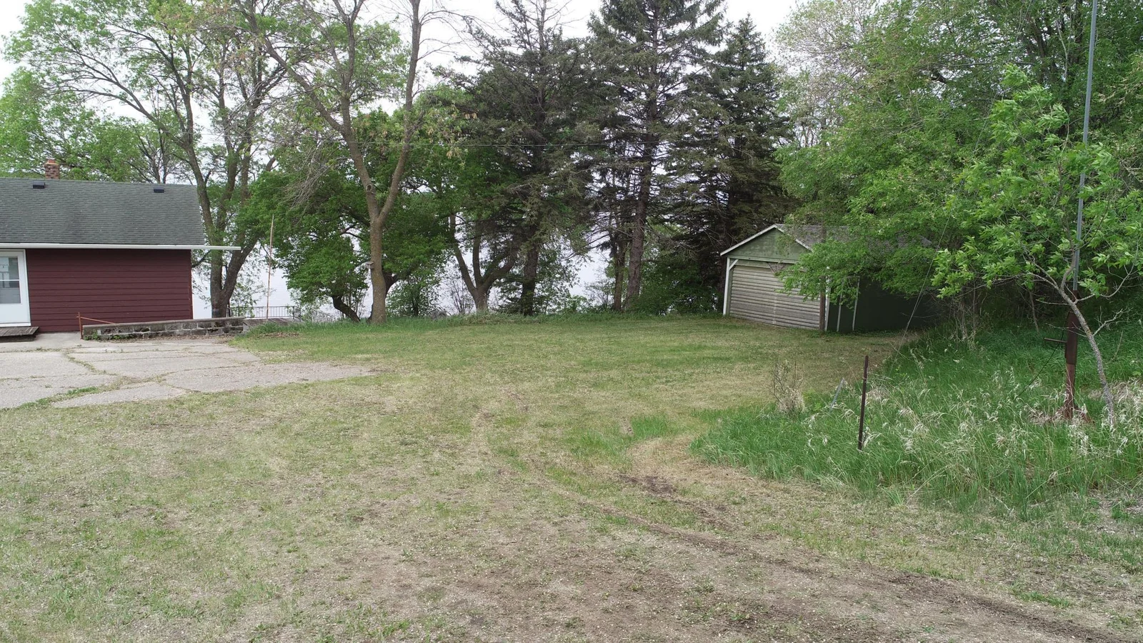 Yard and extra garage
