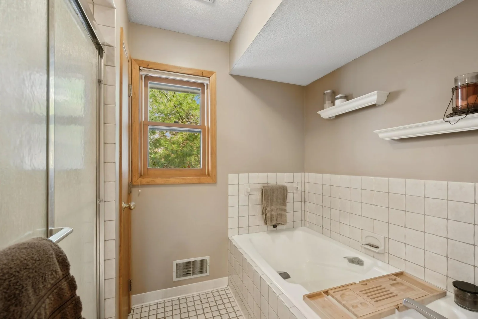 separate soaking tub
