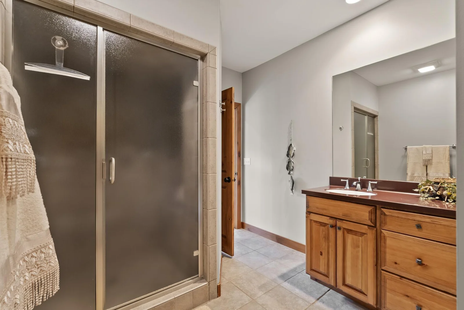 Pampering steam shower ready for after your workouts