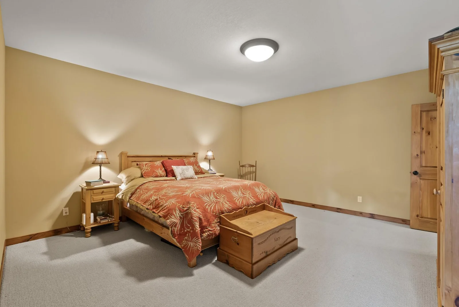 Extra room in lower level.  Could make a great large exercise room