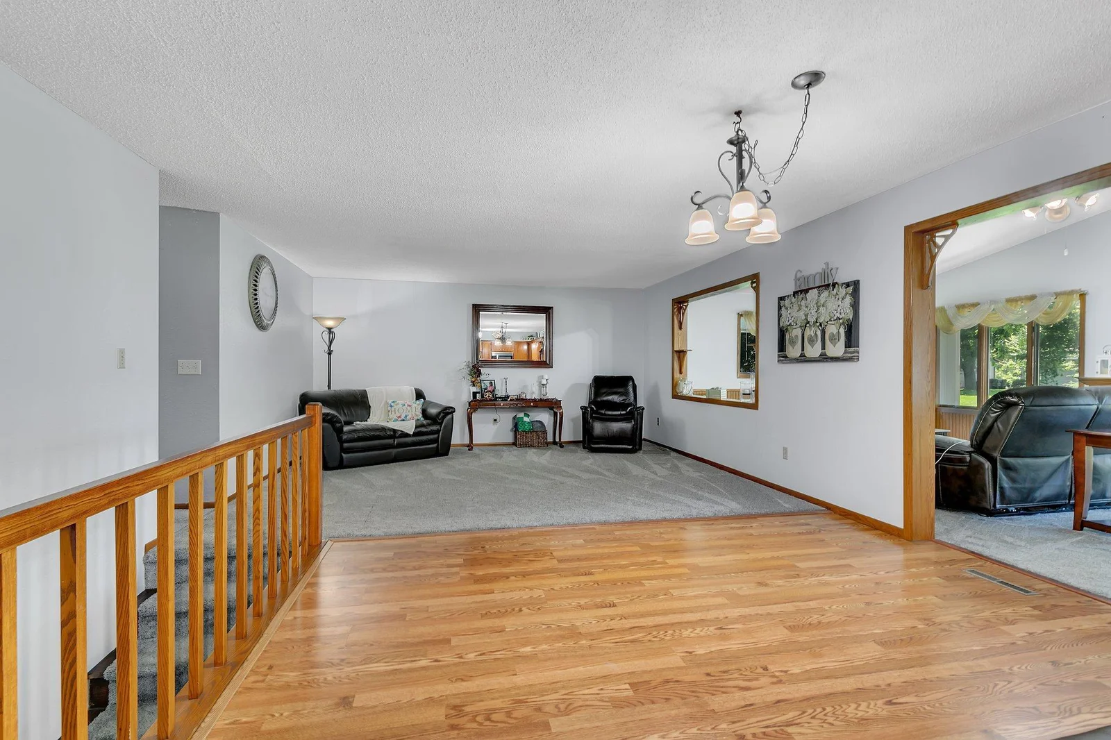 Dining area flows into seating area