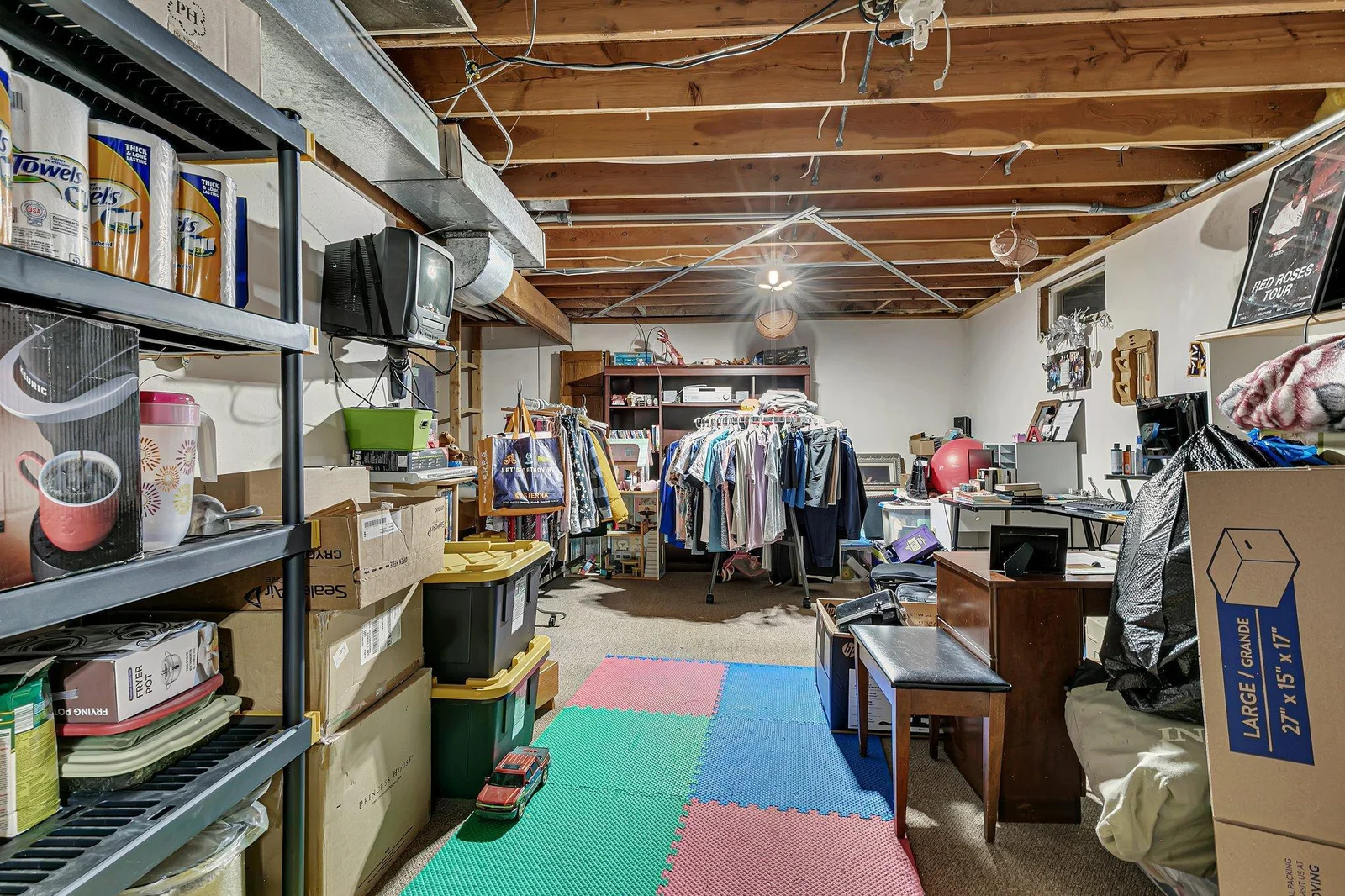 Large storage space in lower level