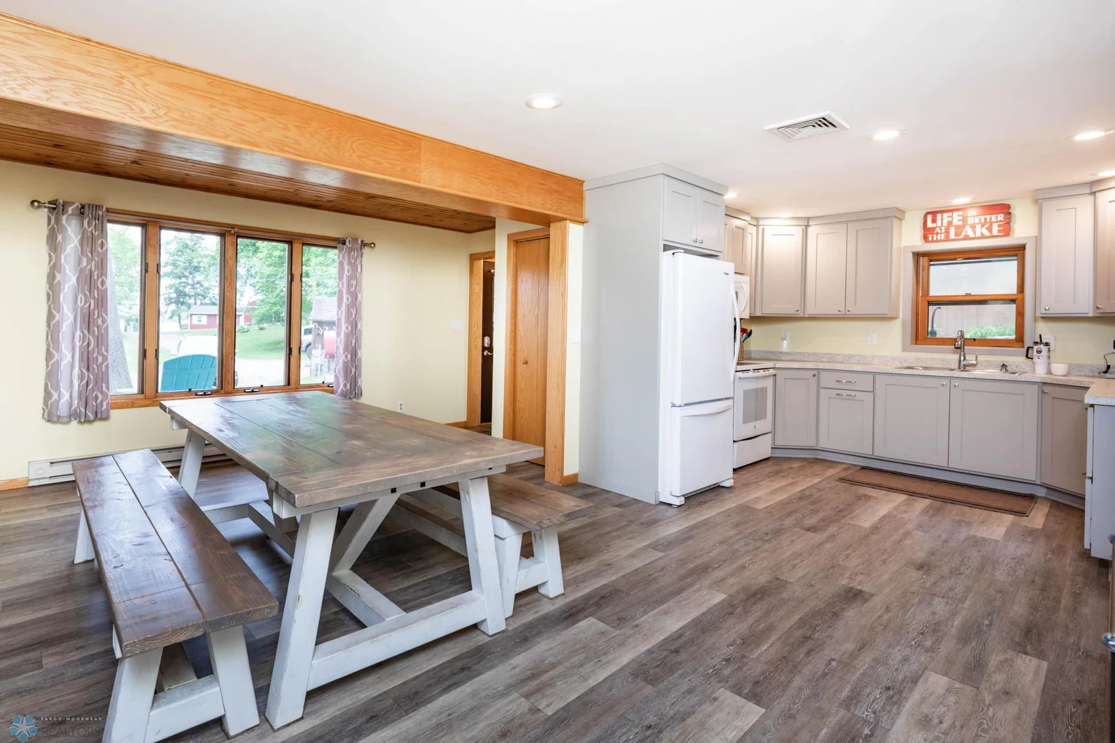 main floor dining/kitchen