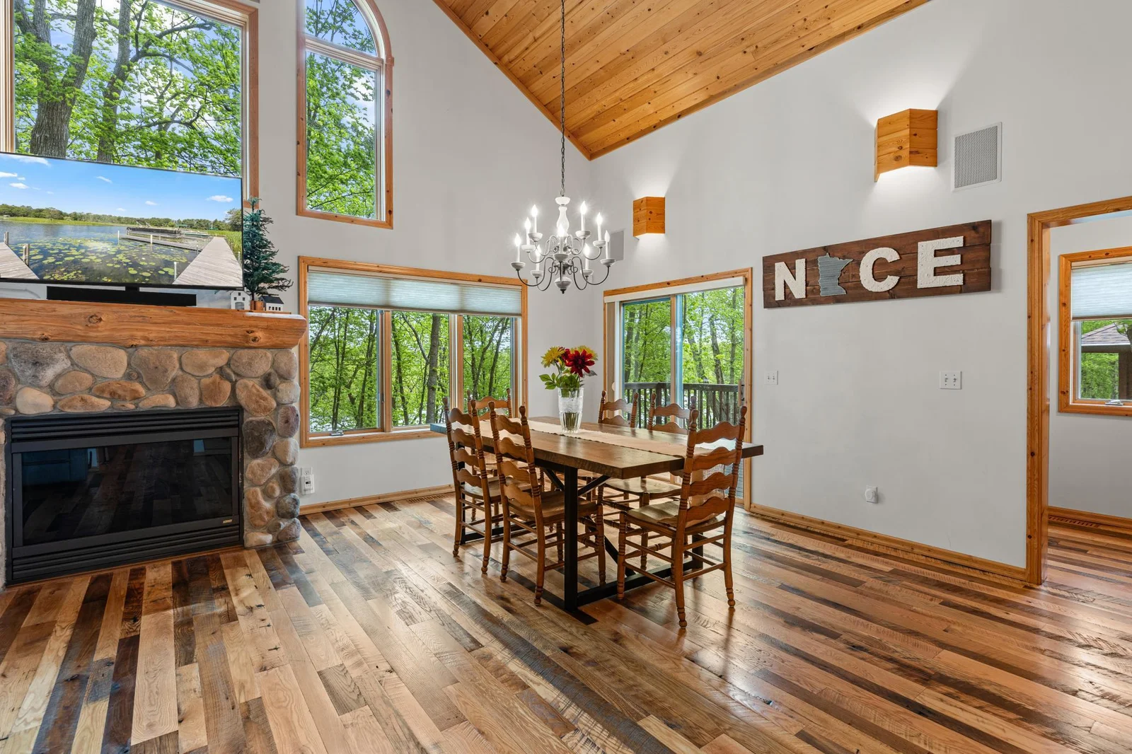 Open Floor Plan with beautiful wood flooring