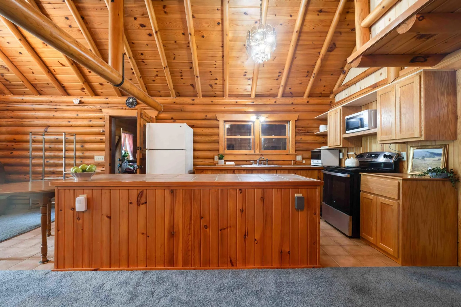 Kitchen has a huge center island!