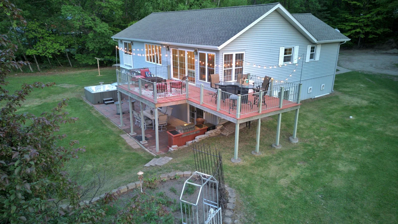 Aerial deck at night