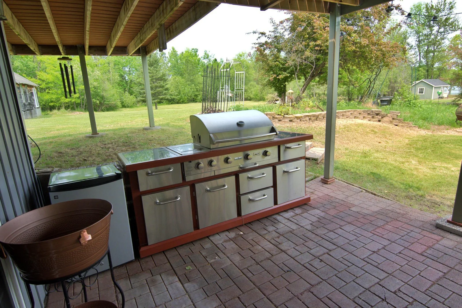 Patio grilling area
