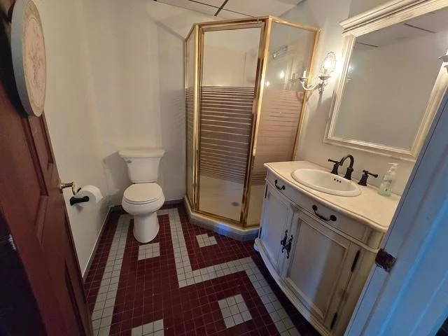 Lovely lower level bathroom