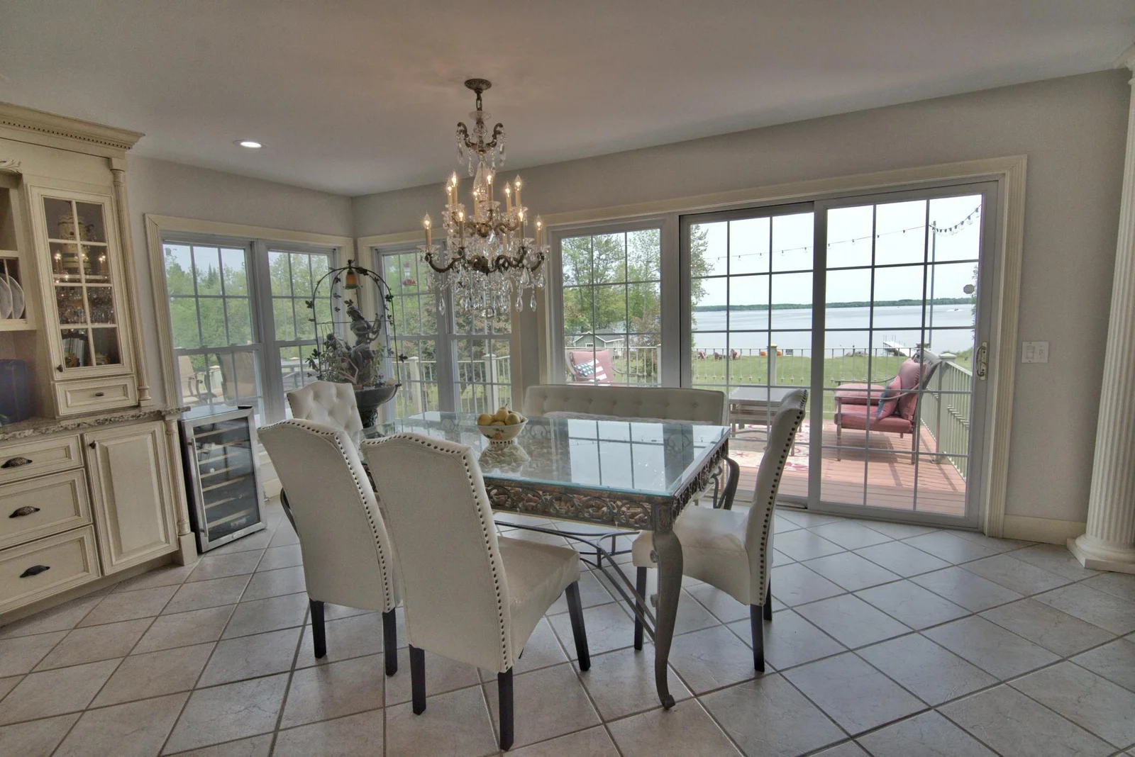 Dining room with access to the deck