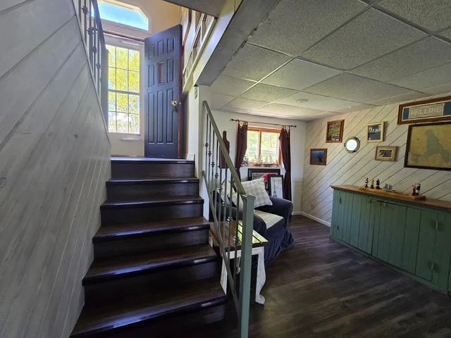 Stairway leading down to your lovely walkout lower level