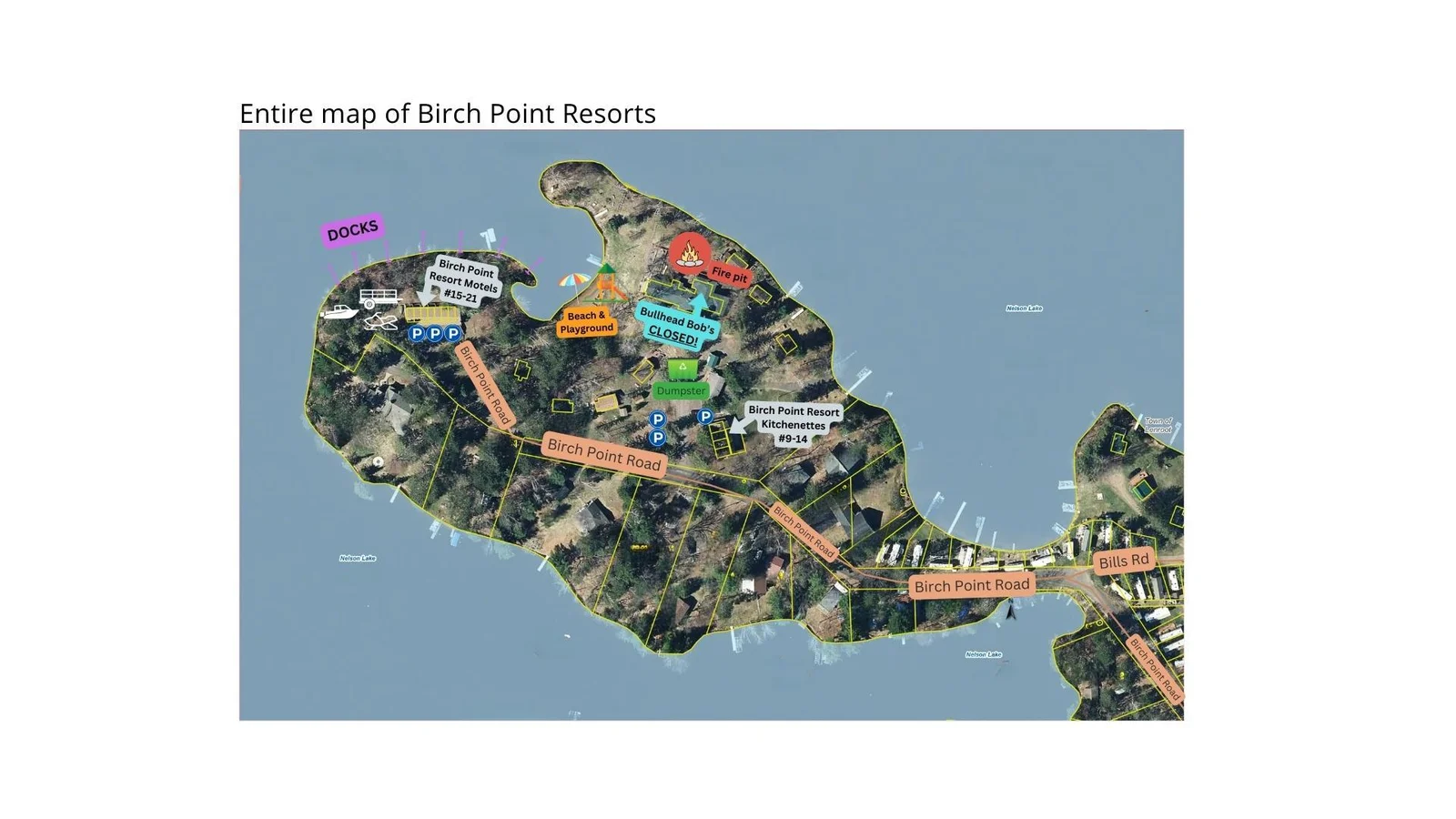 Entire Map of Birch Point Resort