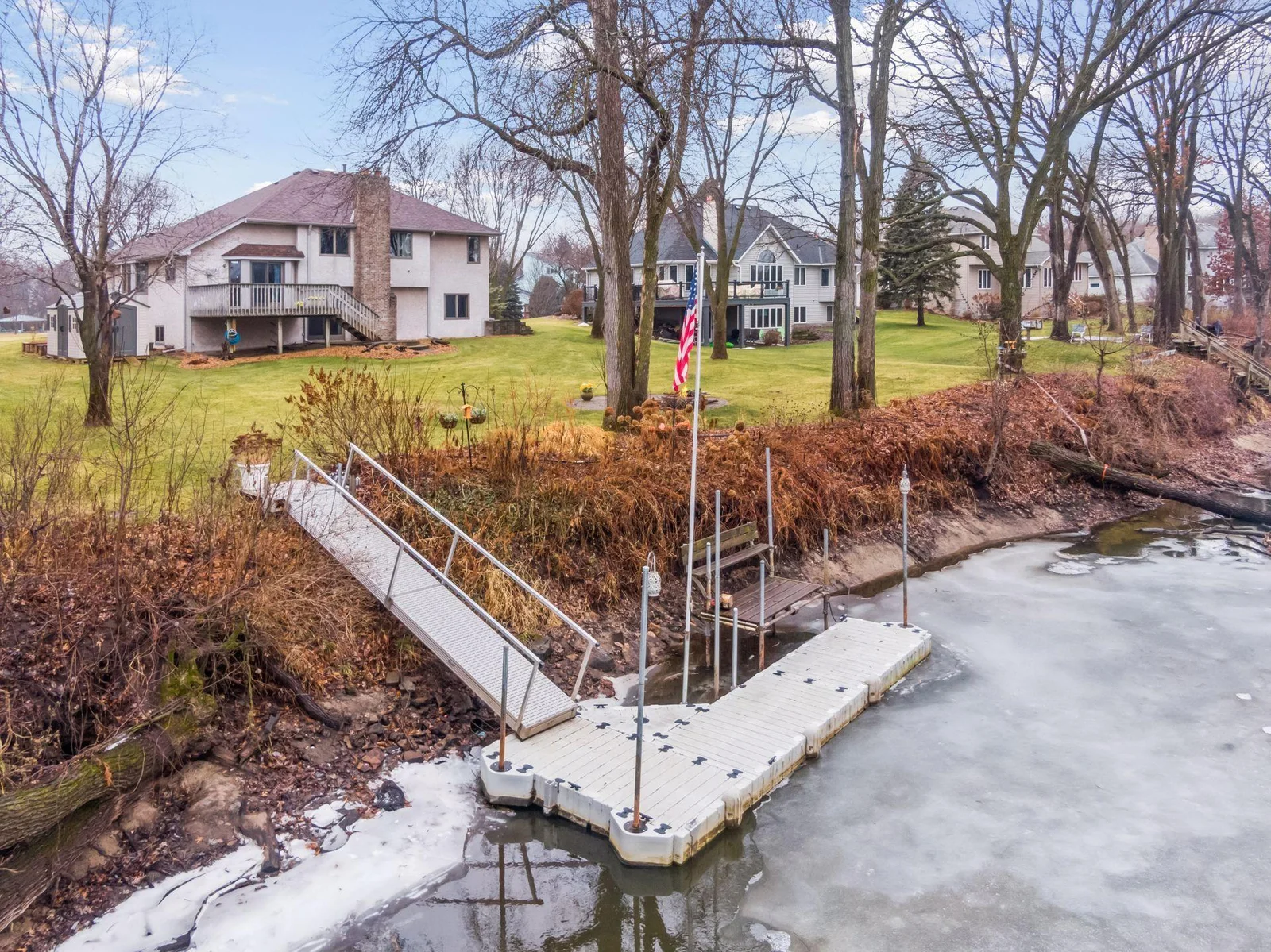 Floating dock is included with the sale