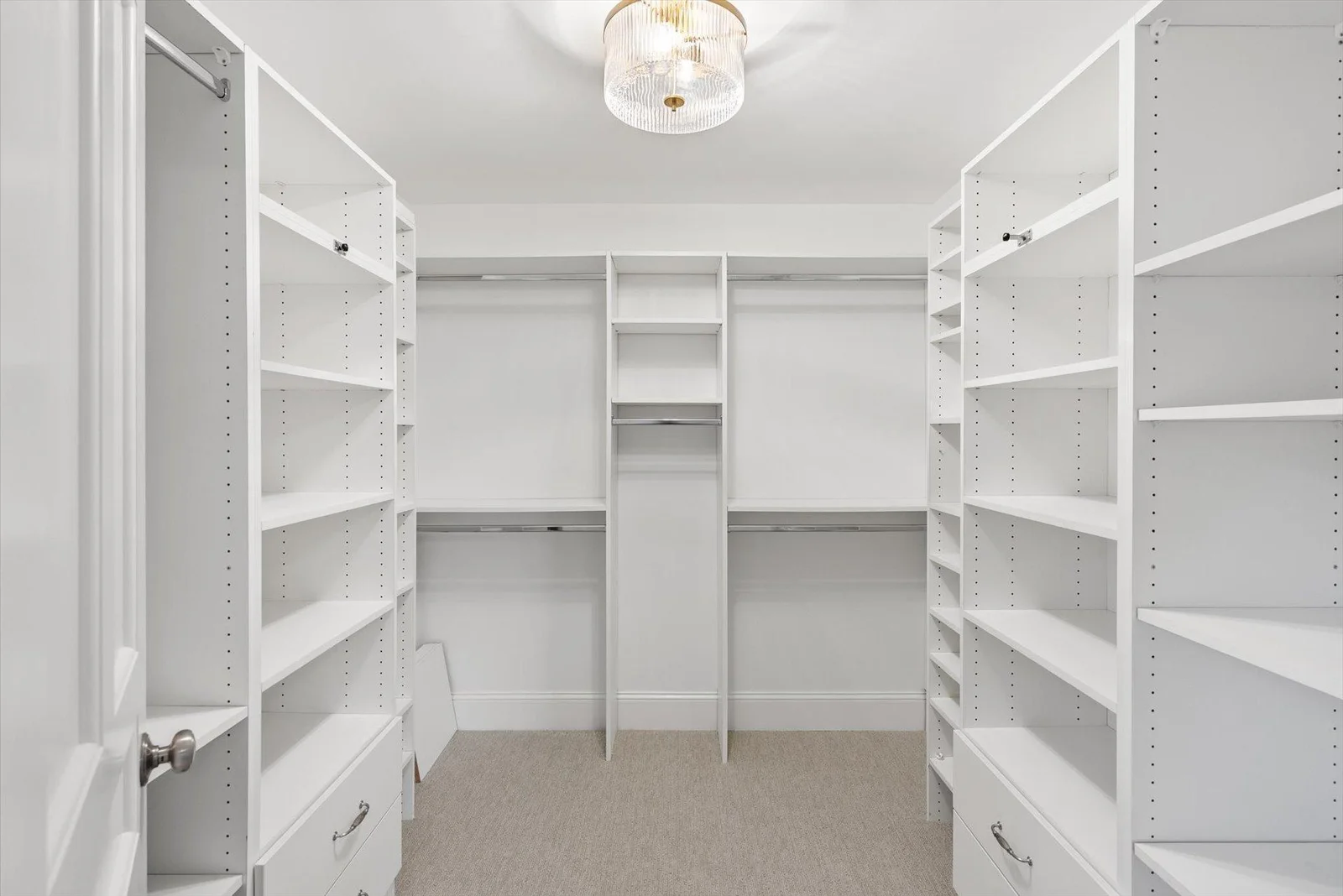 All closets were finished with shelves, storage, etc.