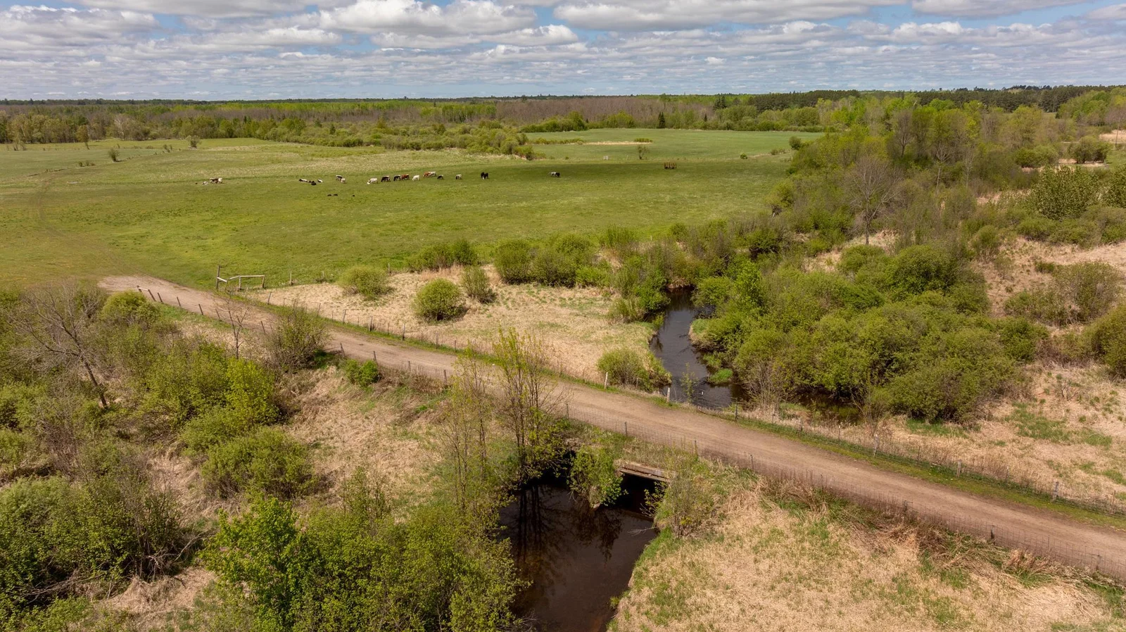 Bridge over Morrison Brook, allowing access to the southern portion of the land from the farm