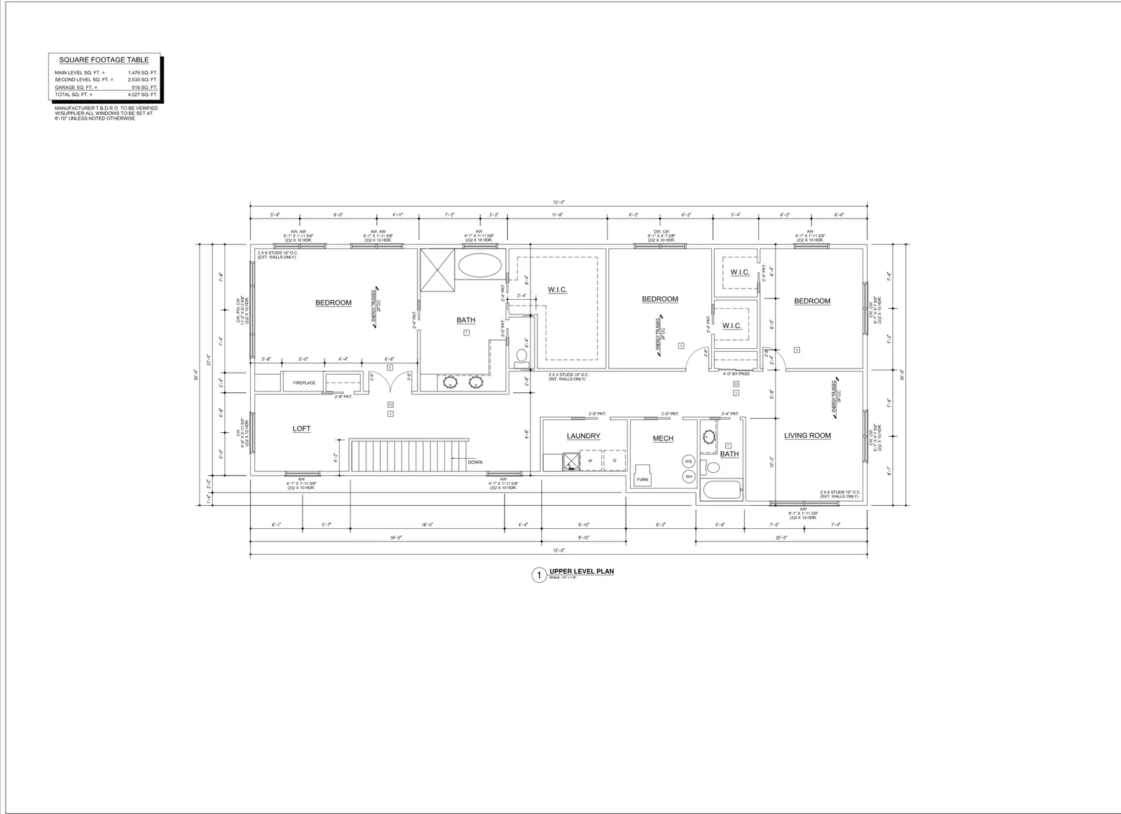 Upper Level . Concept Home Plan  #1