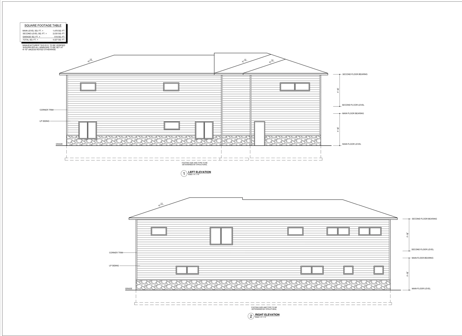 Side Elevations. Concept Home Plan  #1