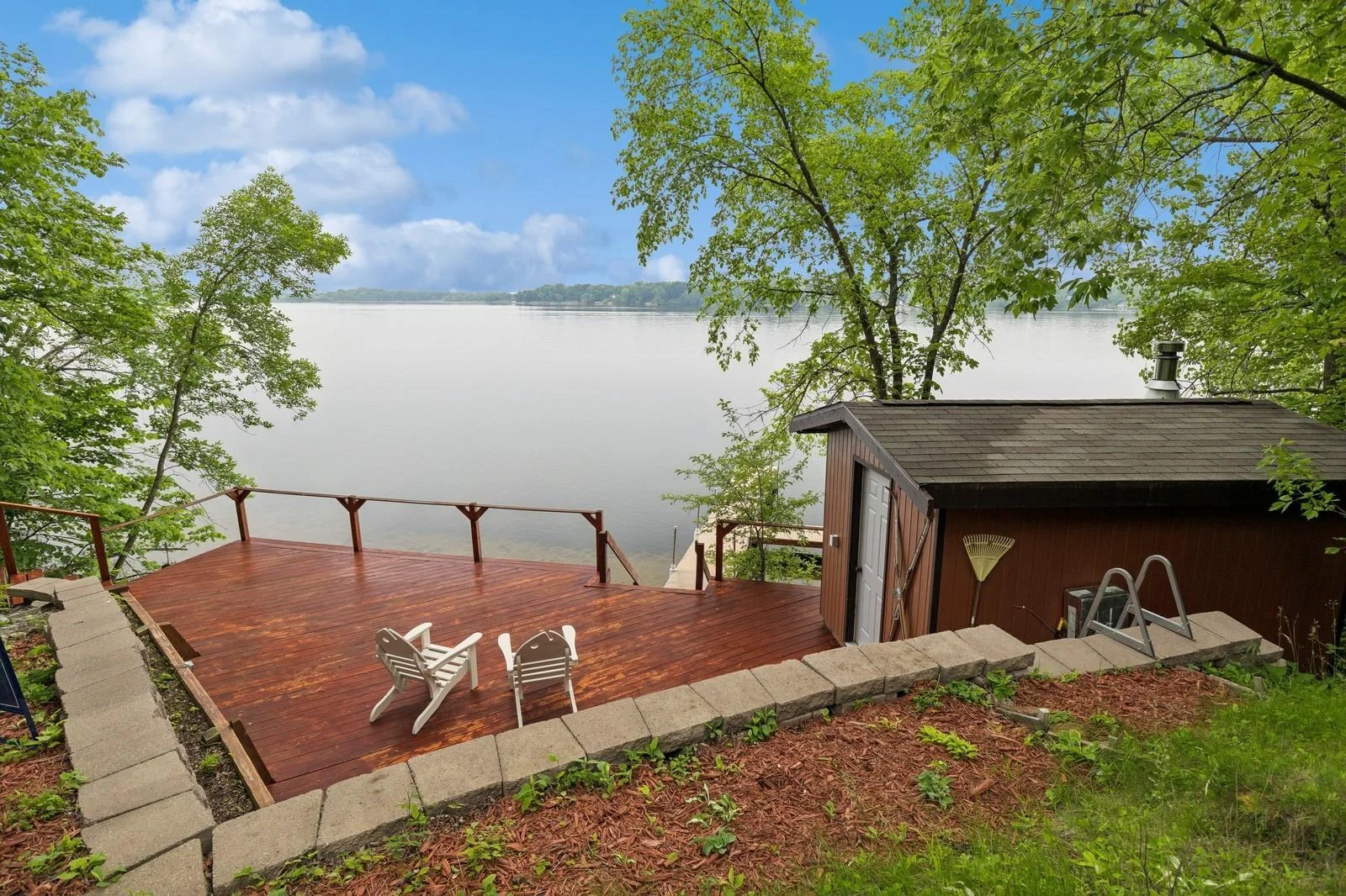 Lake + Deck + Sauna