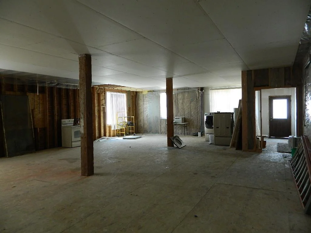 Unfinished Main Floor Area