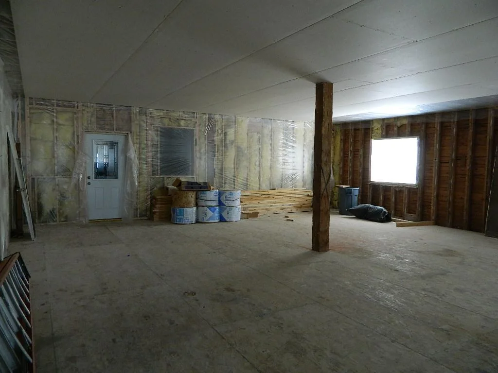 Unfinished Main Floor Area