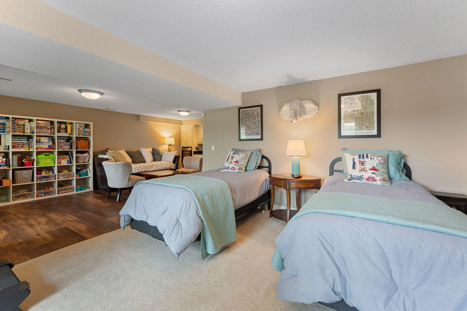 Family/entertainment area, currently used for extra sleeping space!