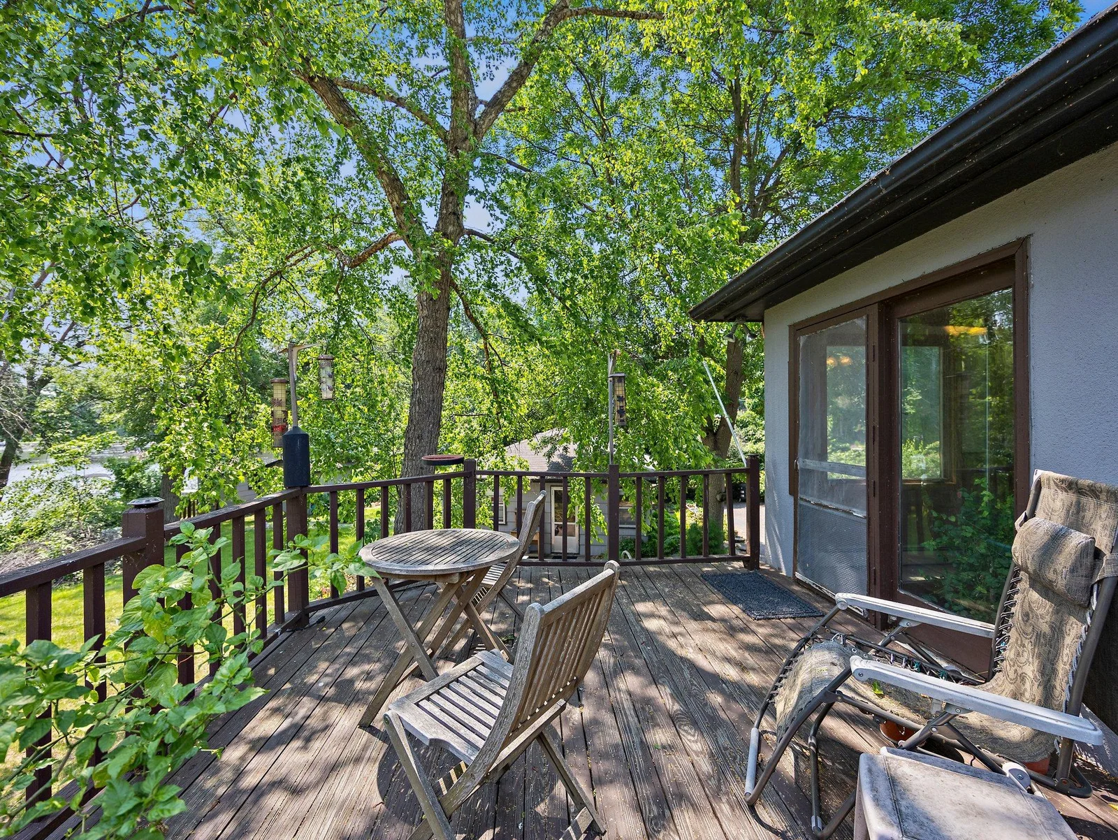 Mature trees provide natural beauty and privacy.