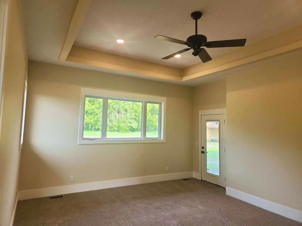 Enjoy your huge primary suite that even offers ample space for a private sitting area and includes windows on two sides for tons of natural light. Plus a a private door leads to the rear patio!