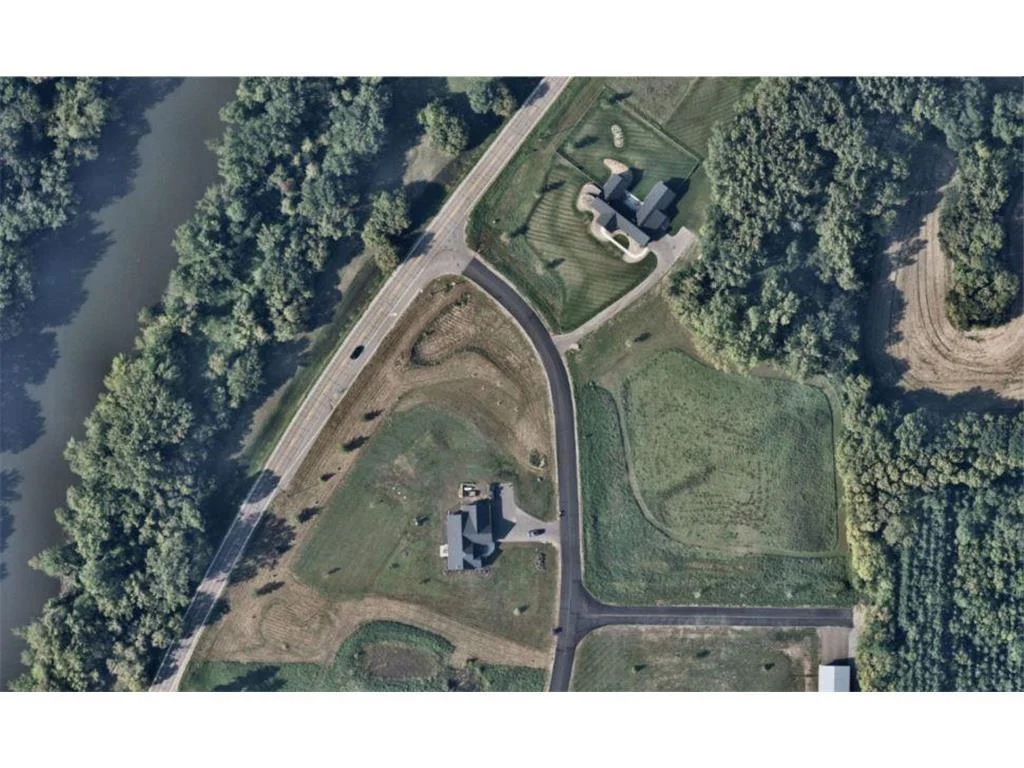 Aerials showing the lot before the home was built.