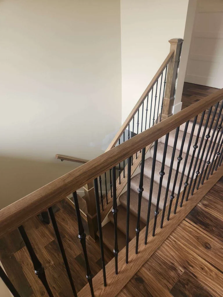 A perfect combination of modern & rustic charm from the black accents throughout in addition to the natural woodwork.