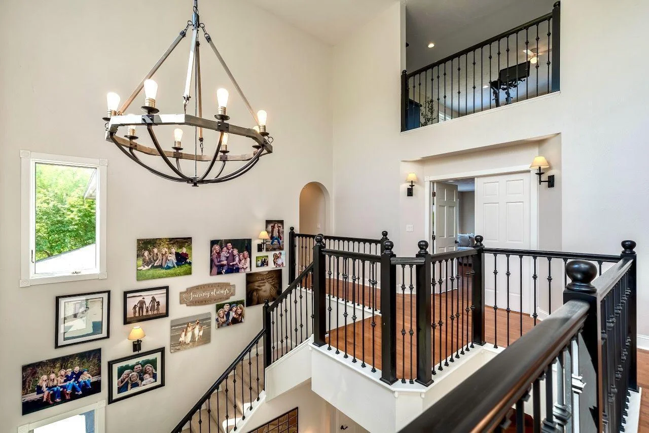 Fantastic upper level landing, and the gleaming hardwood floors show throughout this level