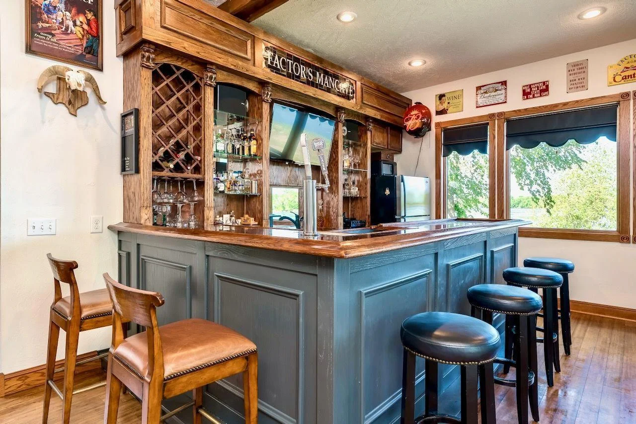 Pull up a stool at this custom bar