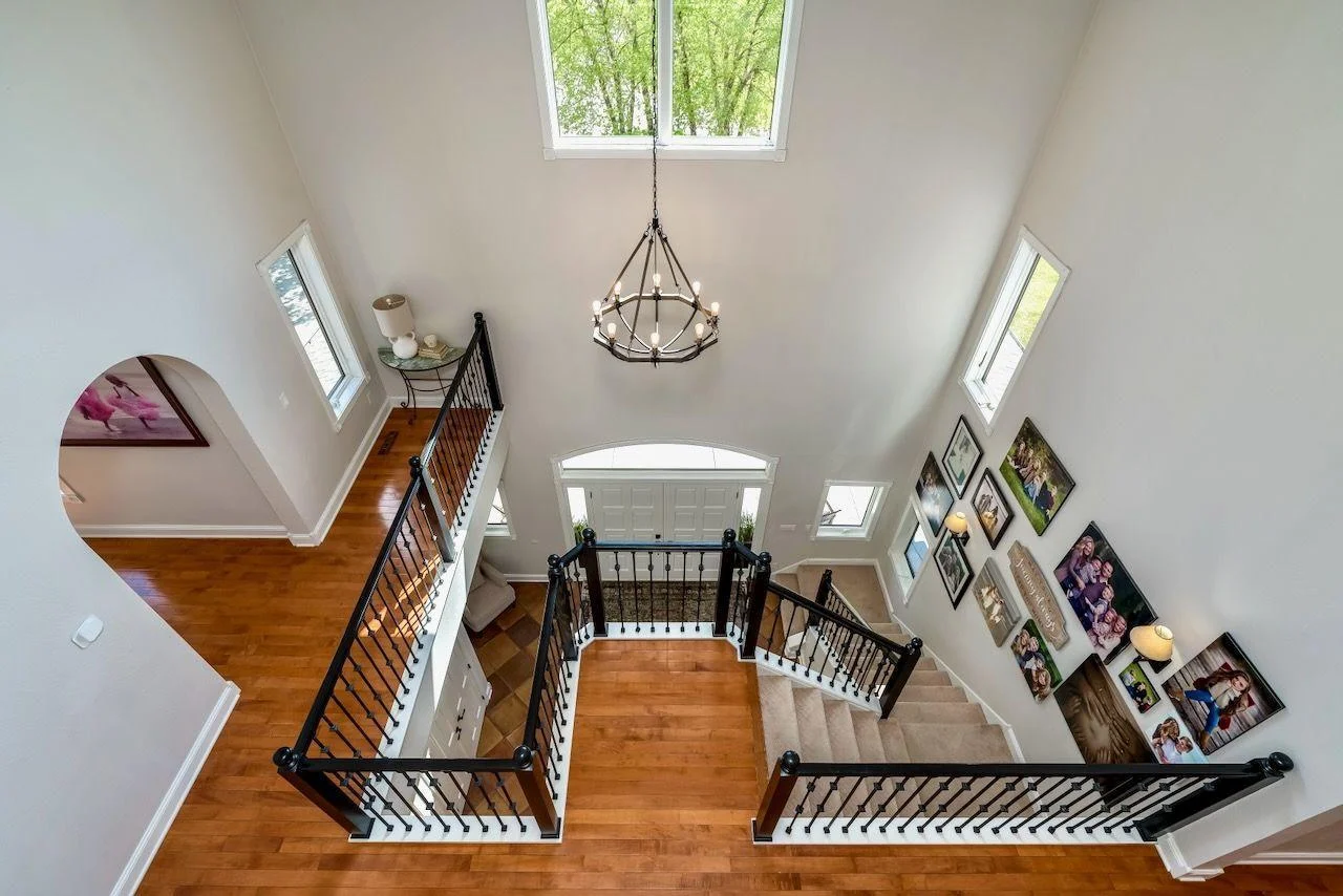 This two story entryway is STUNNING