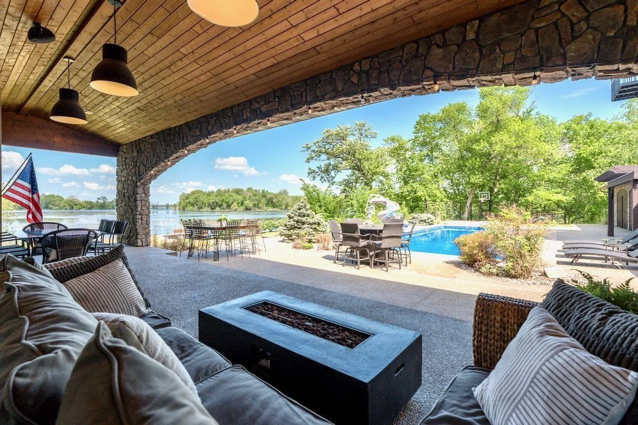 Relax endless nights by the fire and pool.