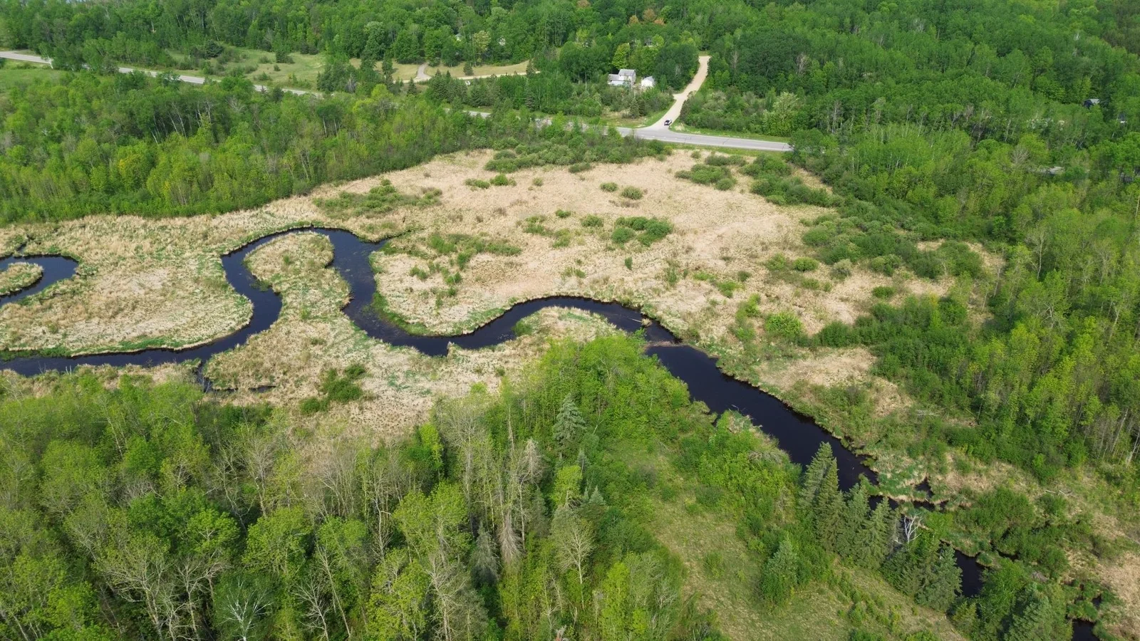 The Willow river flows through the property.