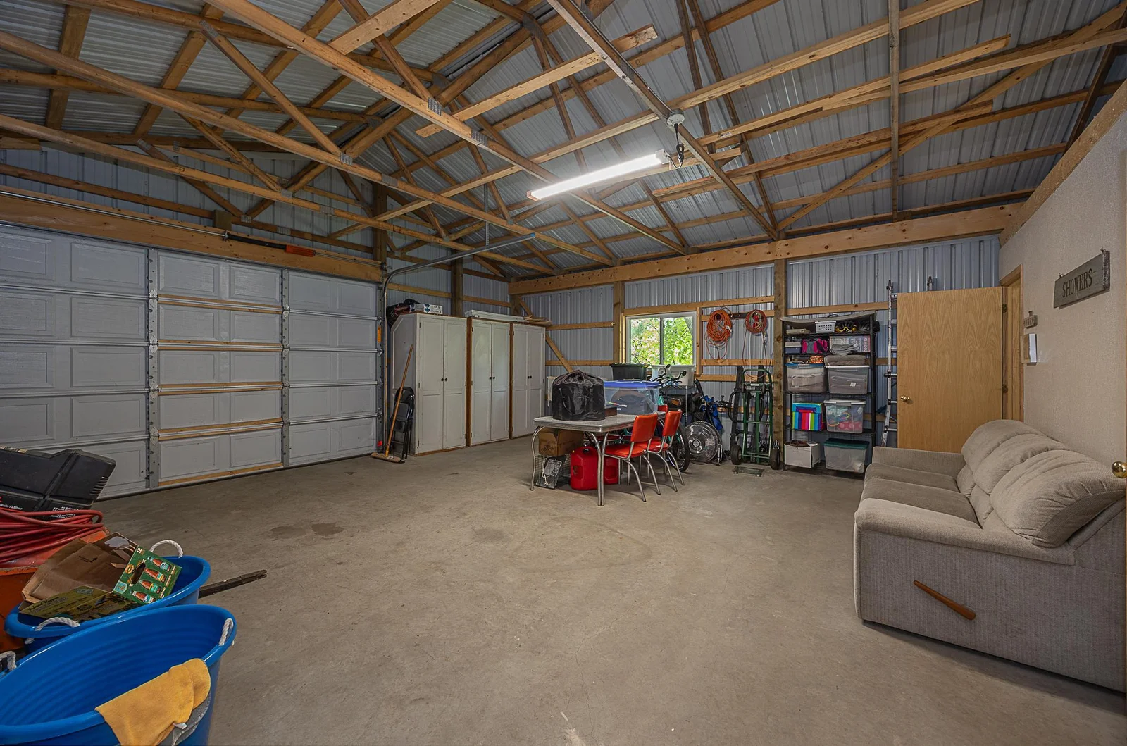 Interior of garage.