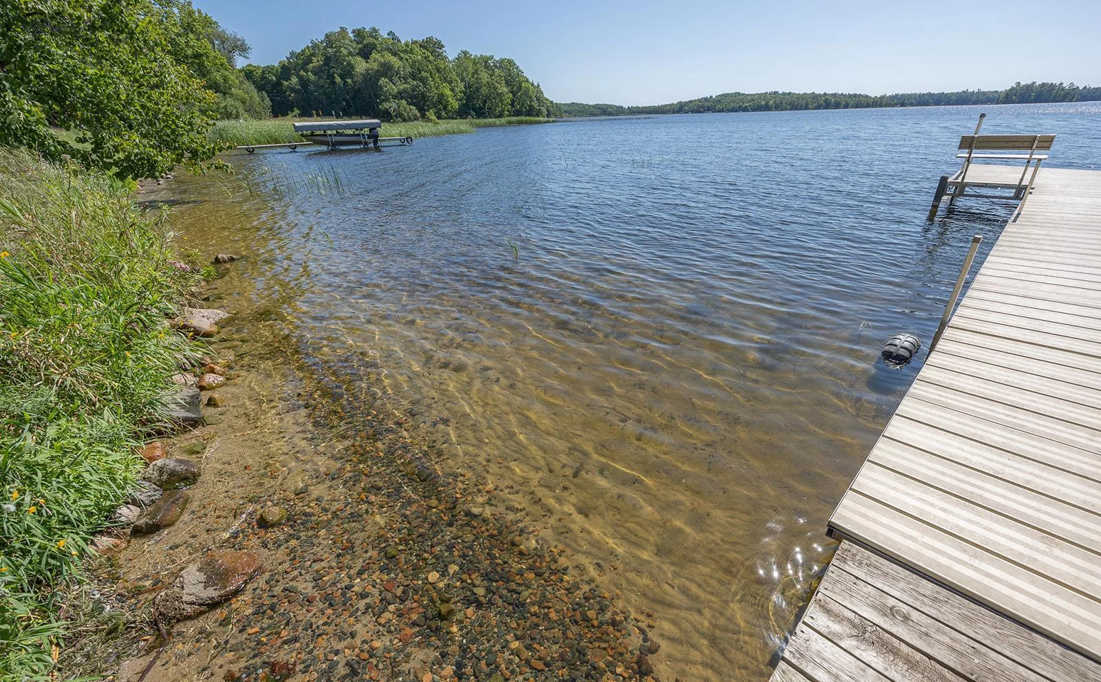 Great sandy shoreline.