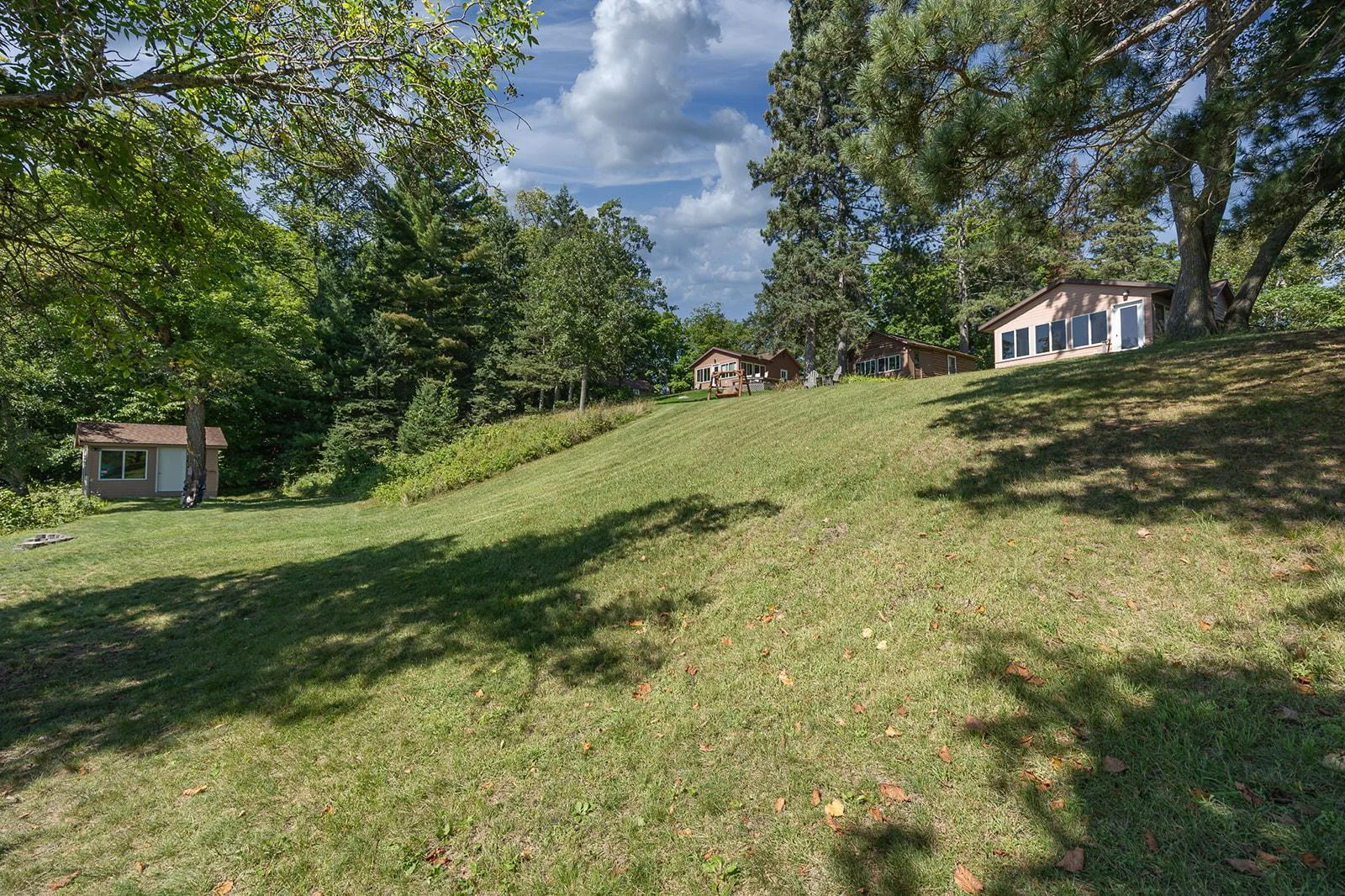 Lakeside yard.