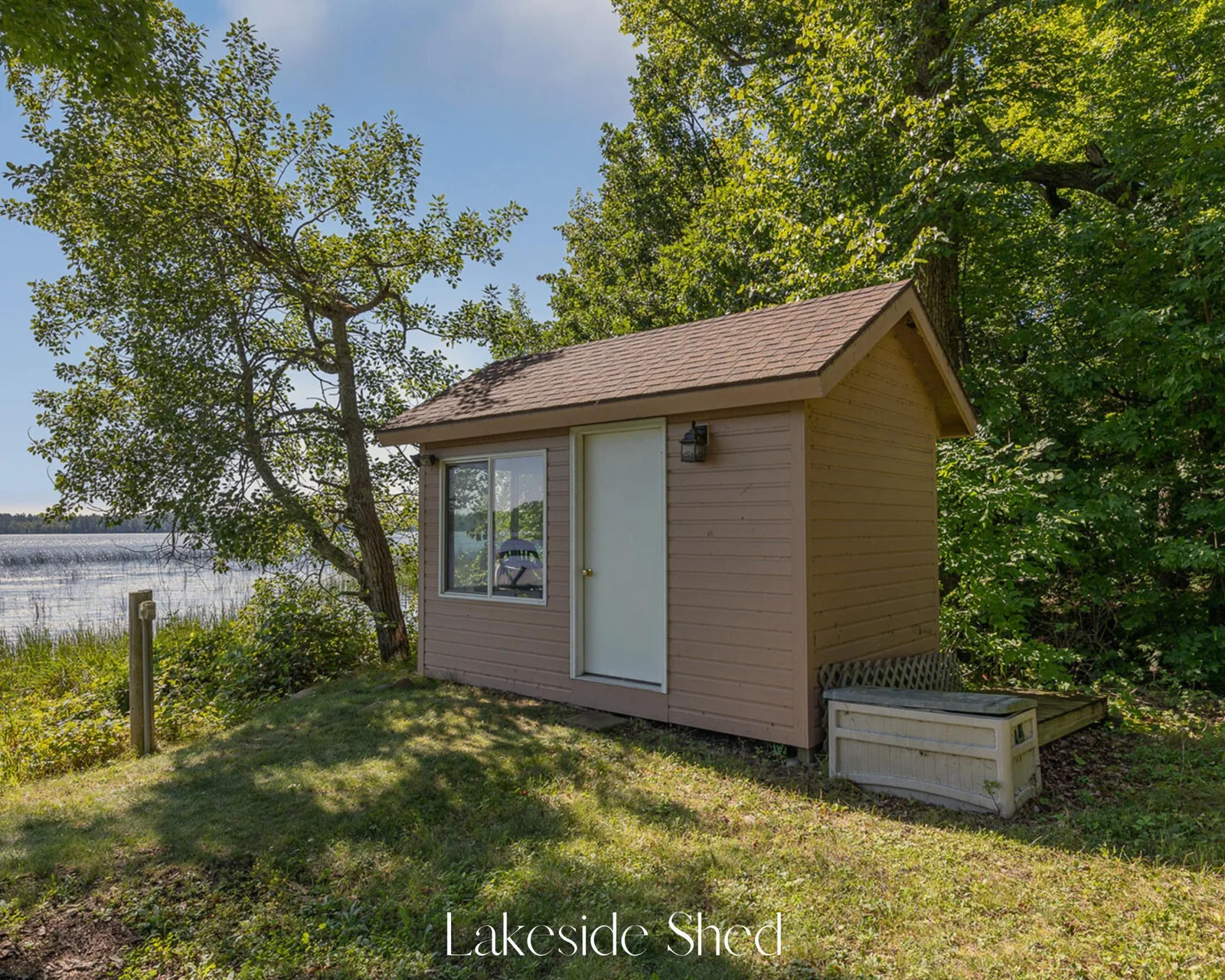 Lakeside shed.