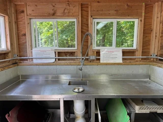 Gut pipe and sink make the job a little easier.